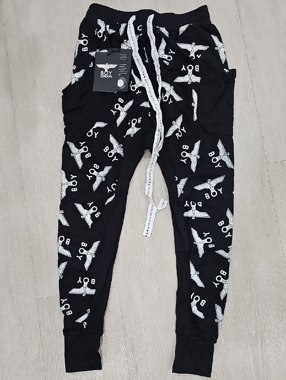 Boy London Kids Black Logo Print Joggers